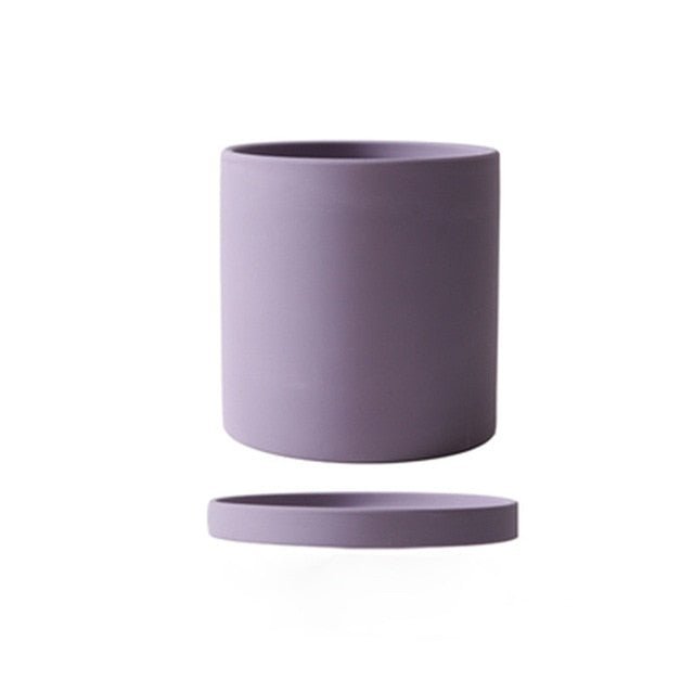 Pot de Fleurs Élégant avec Soucoupe pour Intérieur 15