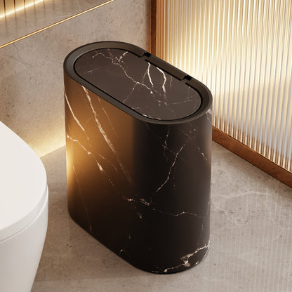 Poubelle de salle de bain, cuisine design avec couvercle, format compact et finition élégante-décoration intérieure-Oslo France