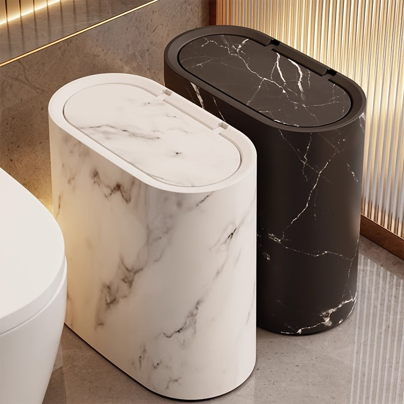 Poubelle de salle de bain, cuisine design avec couvercle, format compact et finition élégante-décoration intérieure-Oslo France