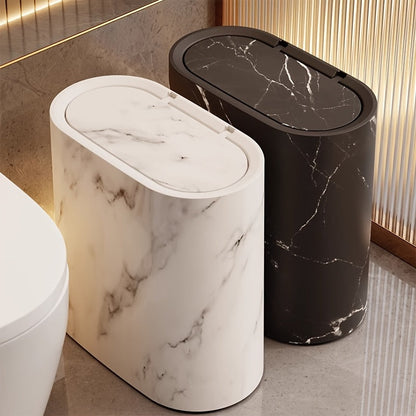 Poubelle de salle de bain, cuisine design avec couvercle, format compact et finition élégante-décoration intérieure-Oslo France