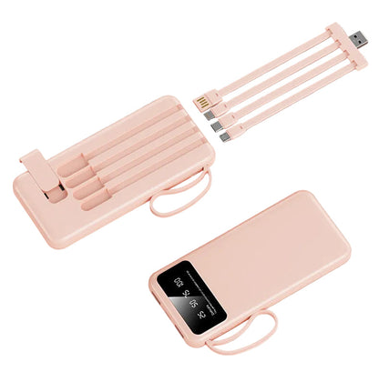 Powerbank Unisexe Batterie Externe Multifonction Câbles Intégrés - Foivo