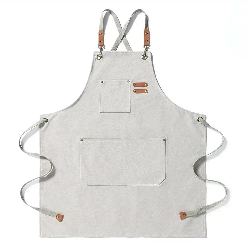 Tablier Unisexe Toile avec Poches Pratiques