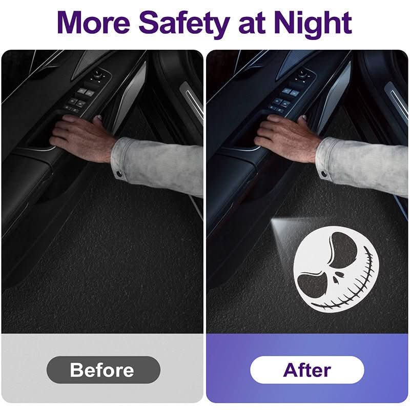 Projecteur LED sans fil pour voiture avec logos personnalisés 2
