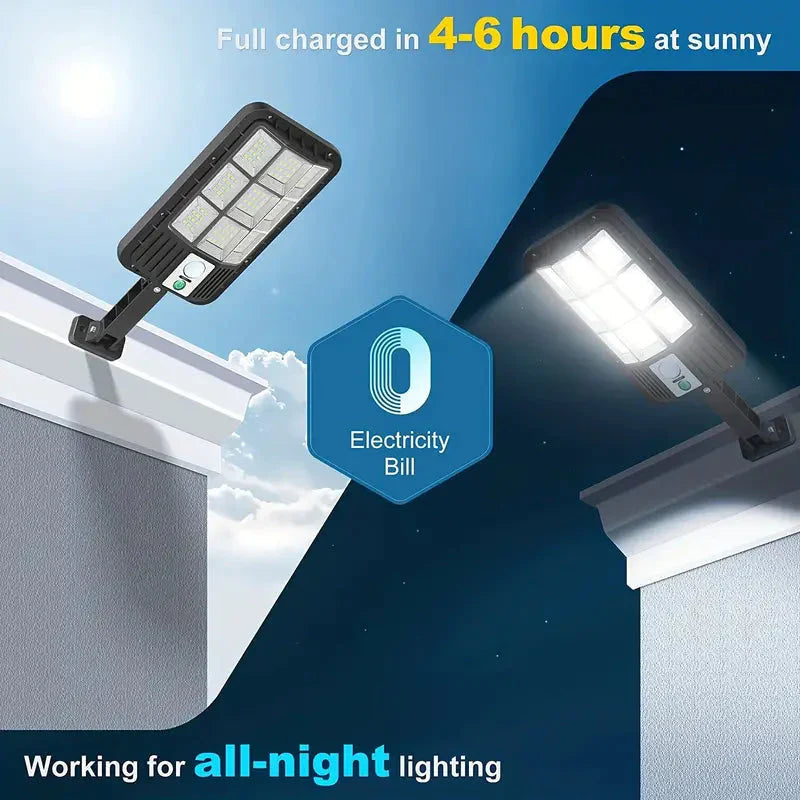 Projecteur Solaire Extérieur 5000LM avec Détecteur de Mouvement et Éclairage LED 2