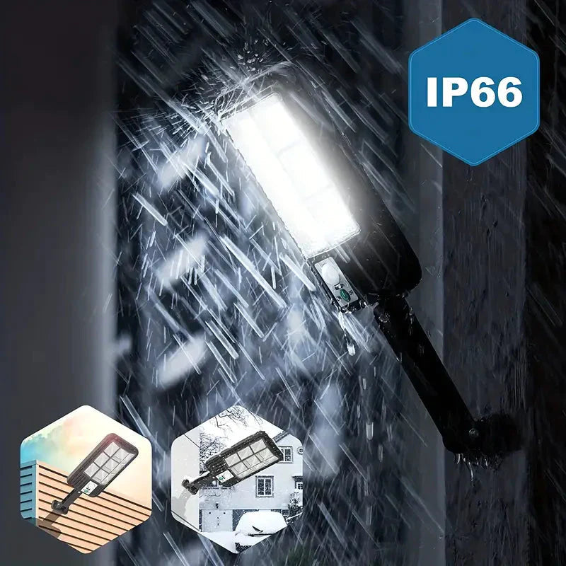 Projecteur Solaire Extérieur 5000LM avec Détecteur de Mouvement et Éclairage LED 3