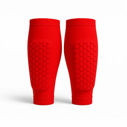 Protège-tibias de sport avec protection rembourrée, pour football, ski et activités sportives-vêtement-Rouge-XS-Oslo France