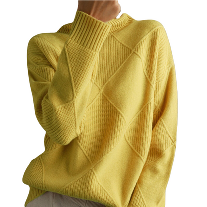 Pull Femme Cachemire Col Roulé Coupe Moderne - Foivo