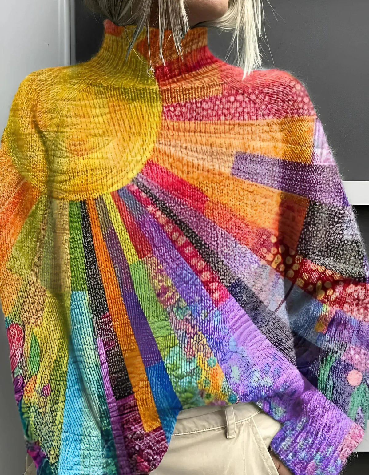 Pull Femme Col Roulé Coupe Ajustée - Foivo