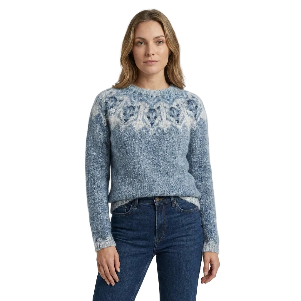 Pull Femme Laine Motif Géométrique Coupe Ajustée - Foivo