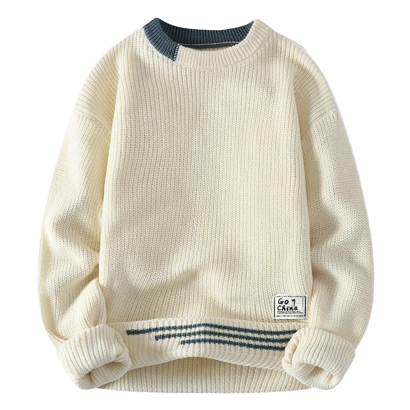 Pull Homme Coton Ajusté Classique - Foivo
