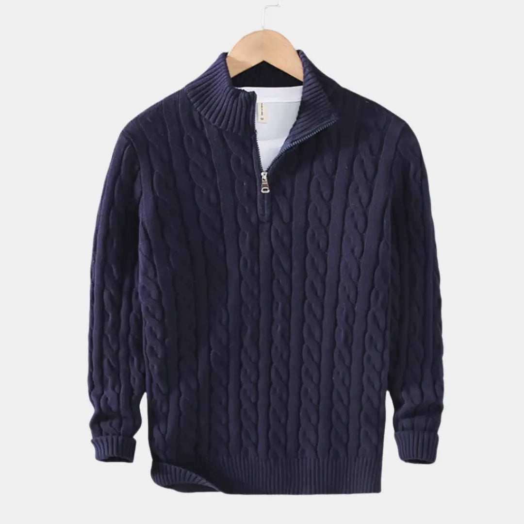 Pull Homme Demi-Zip Moderne Casual 5