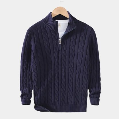 Pull Homme Demi-Zip Moderne Casual 5