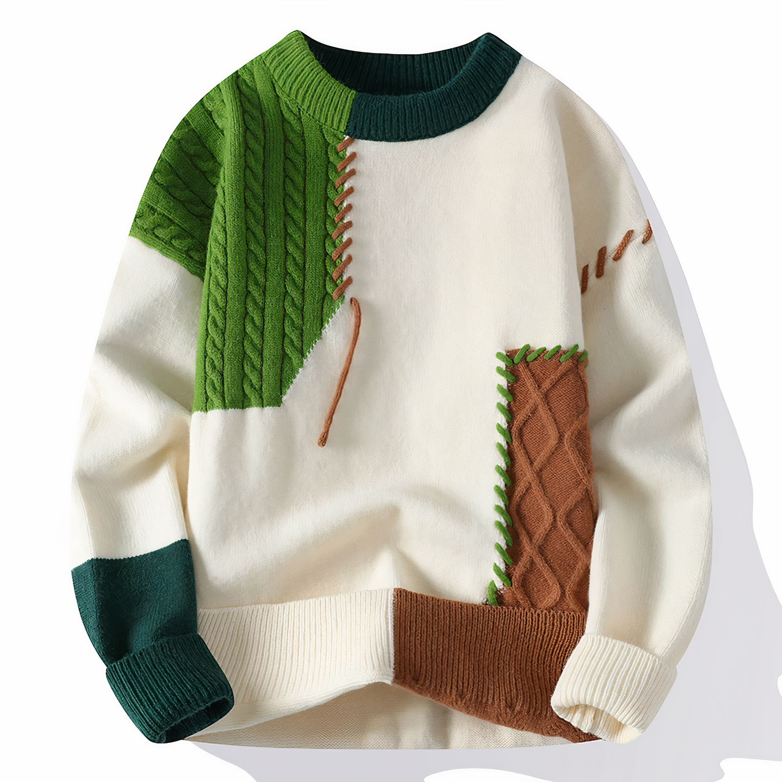 Pull Homme Patchwork Automnal 2