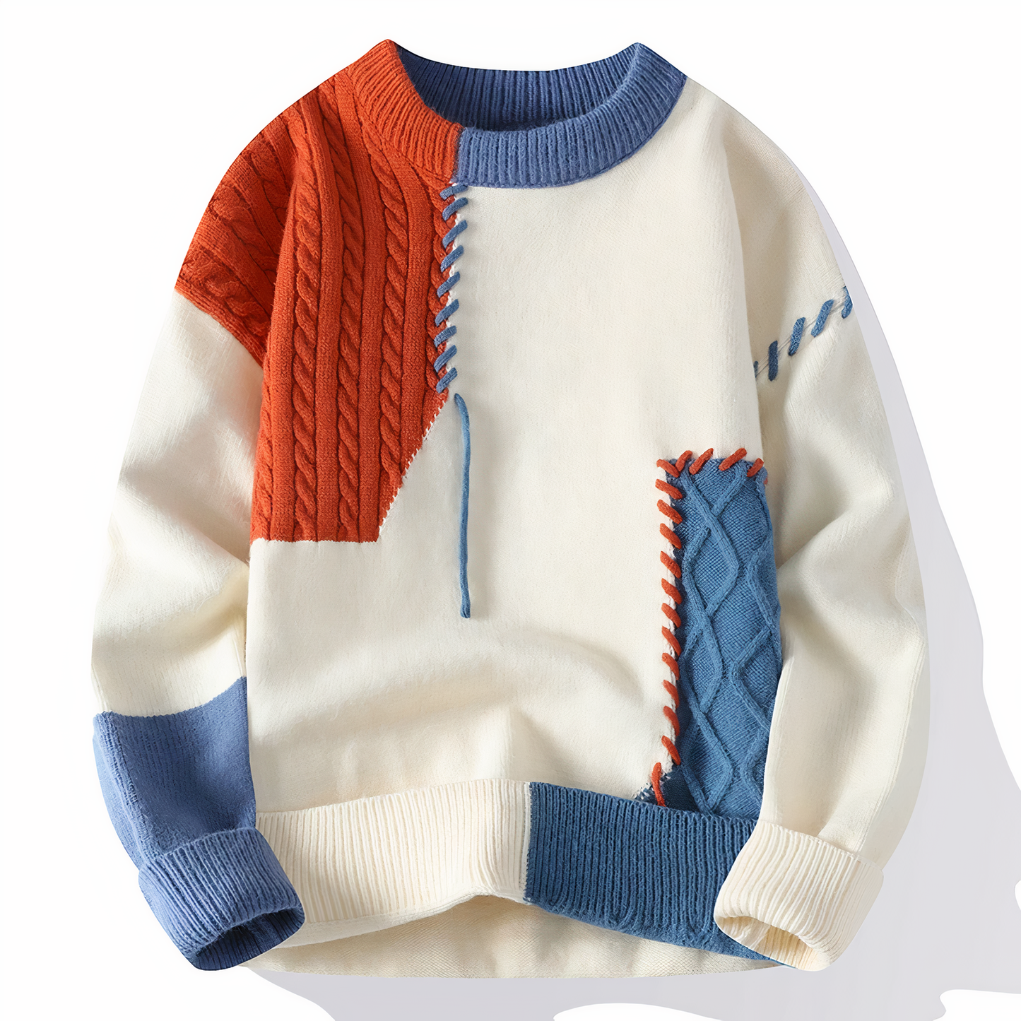 Pull Homme Patchwork Automnal 3