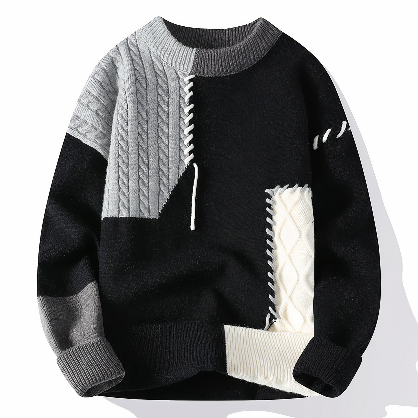 Pull Homme Patchwork Automnal 4