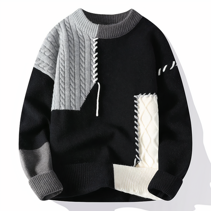 Pull Homme Patchwork Automnal 4