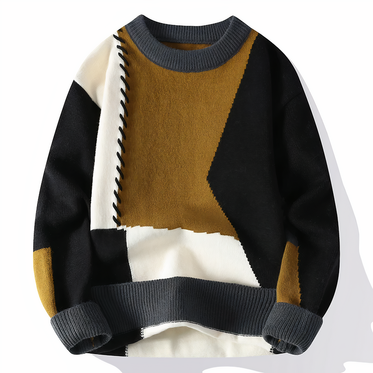Pull Homme Patchwork Automnal 5
