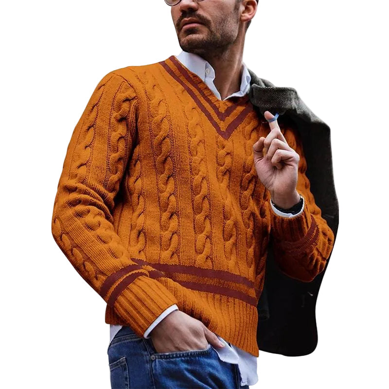 Pull Homme Tricot Coton Coupe Classique - Foivo