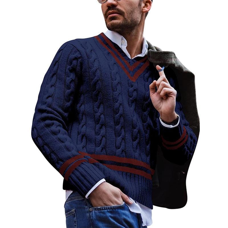 Pull Homme Tricoté Style Automnal 3