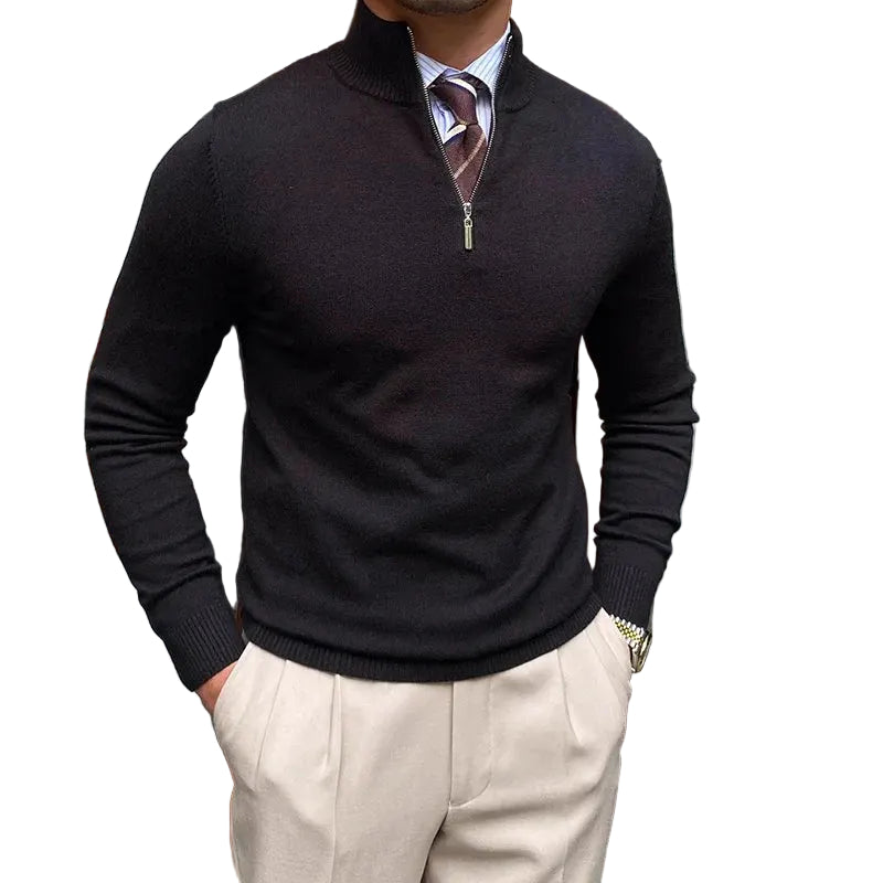 Pull Homme Col Zippé Confortable - Foivo
