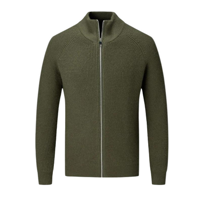 Pull Zippé Homme Coton Coupe Classique - Foivo