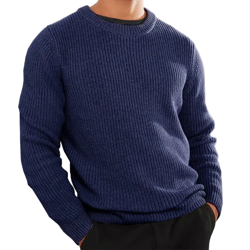 Pull Homme Tricot Classique Coupe Droite - Foivo