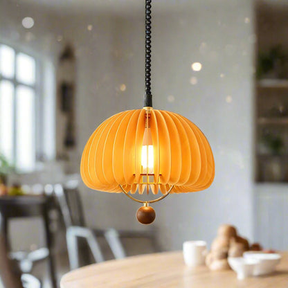 Lampe Pendante Champêtre en Bois et Métal - Foivo