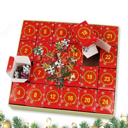 Puzzle Calendrier de lAvent Enfant Scène Festive