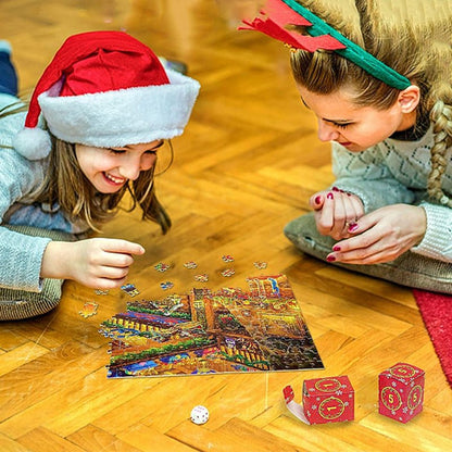 Puzzle Calendrier de lAvent Enfant Scène Festive