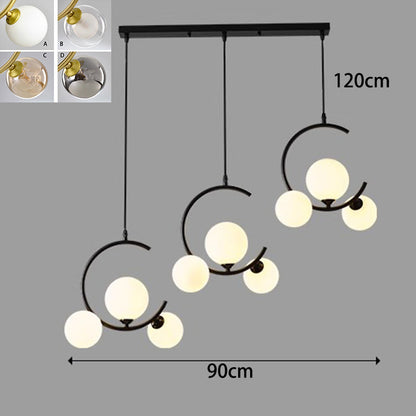 Luminaire Suspendu Élégant – Lampe LED en Verre Transparent pour Intérieur