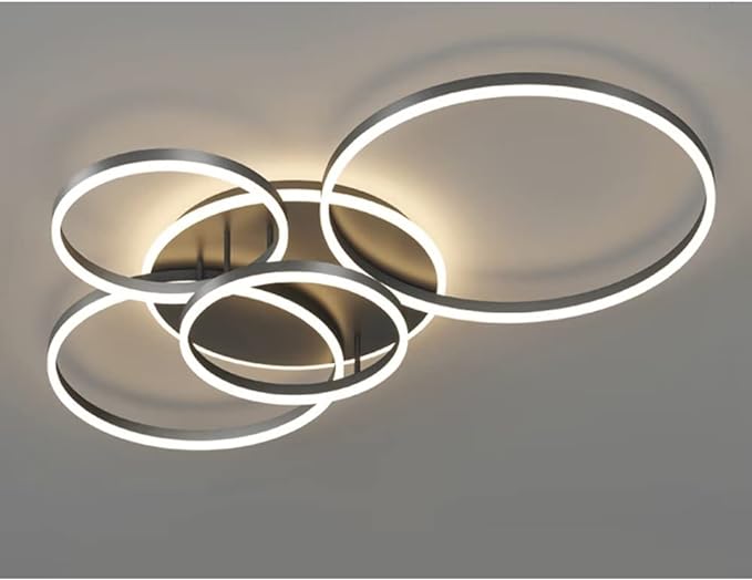 Luminaire LED Intelligente avec Télécommande - Éclairage Réglable en Or et Noir