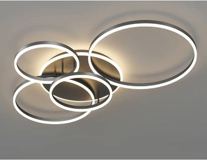 Luminaire LED Intelligente avec Télécommande - Éclairage Réglable en Or et Noir
