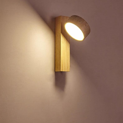 Lampe Murale Rustique en Pierre et Bois - Foivo