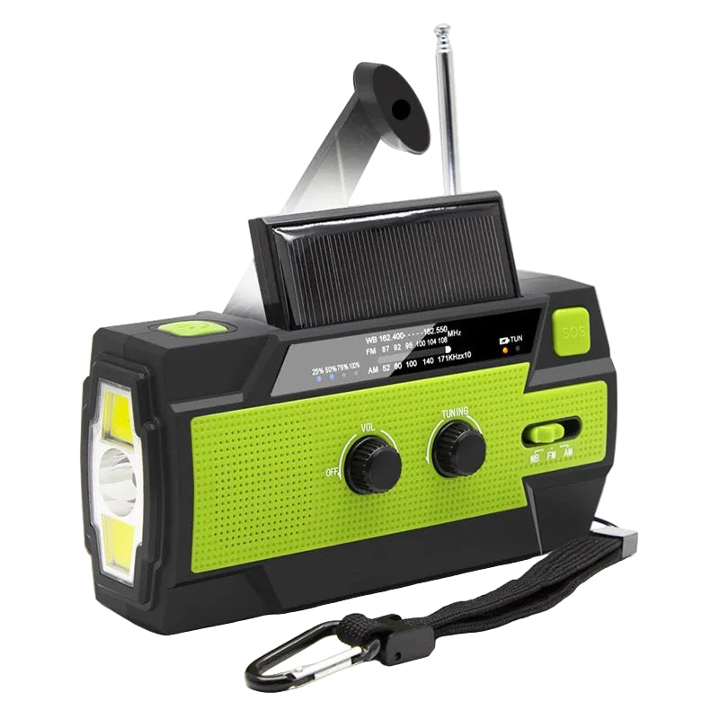 Radio Portable Unisexe Multifonctionnelle Solaire - Foivo