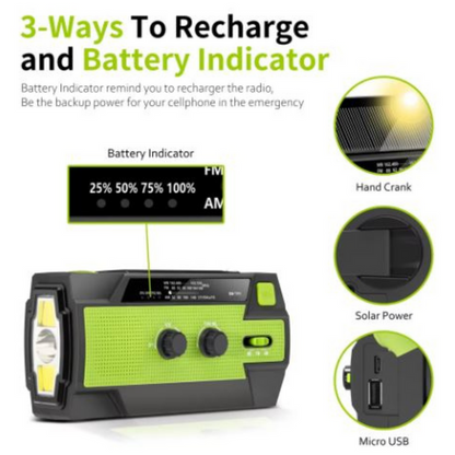 Radio Multifonctionnelle Solaire Portable 6
