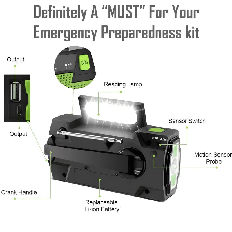 Radio Multifonctionnelle Solaire Portable 8