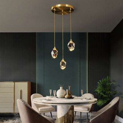 Lampe Suspendue Goutte d'Eau Dorée