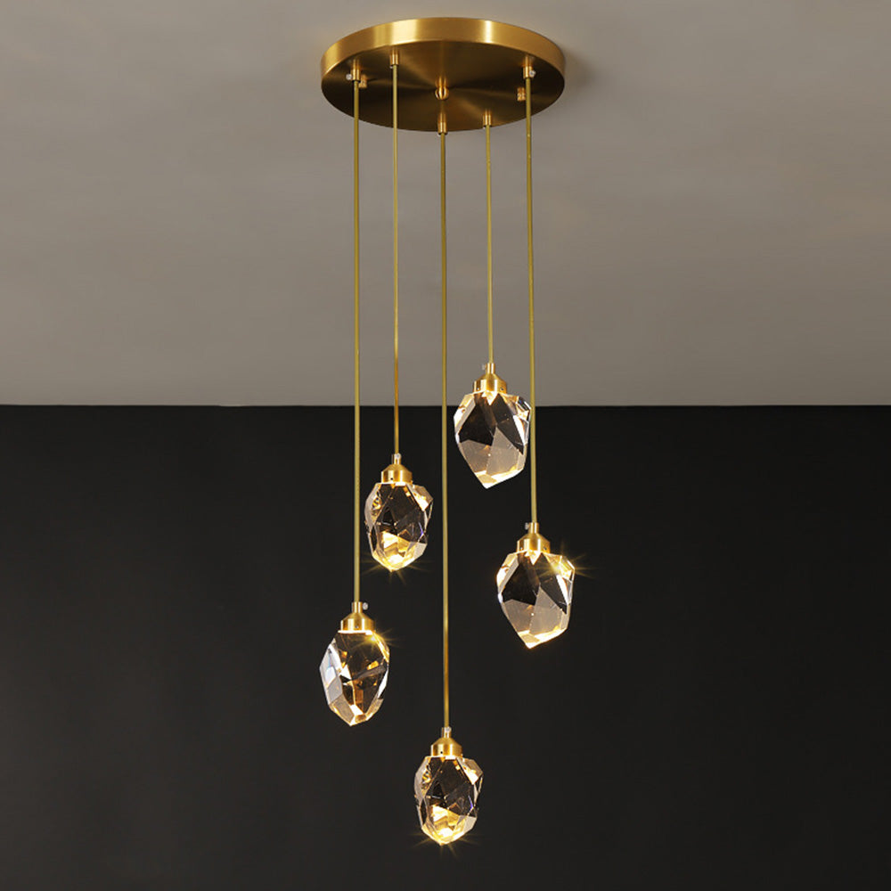 Lampe Suspendue Goutte d'Eau Dorée