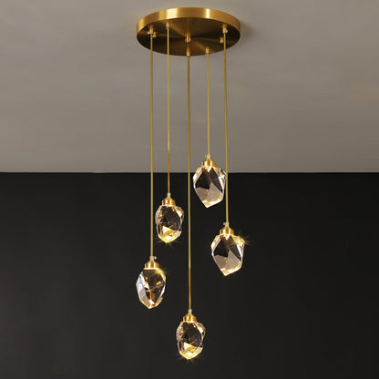 Lampe Suspendue Goutte d'Eau Dorée