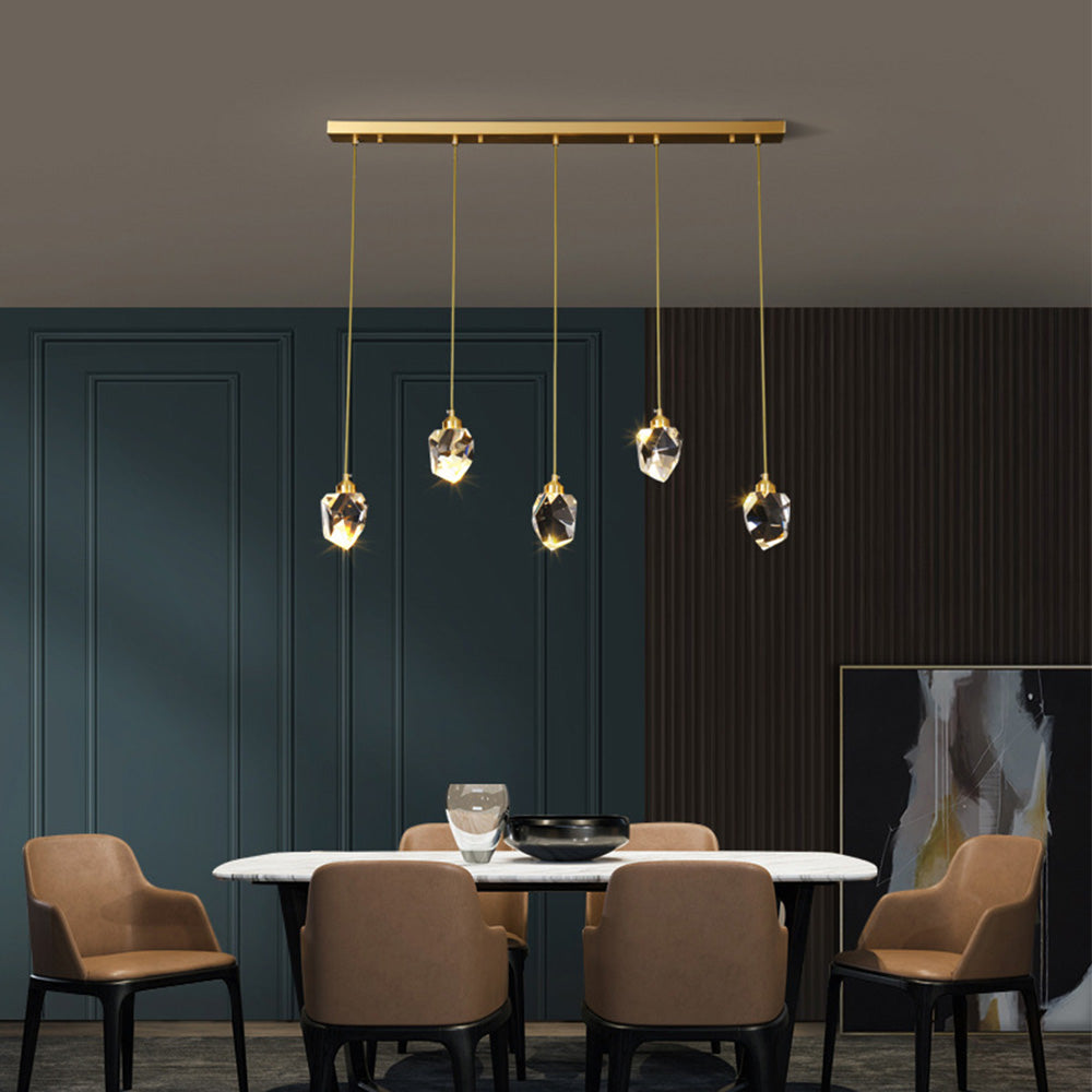Lampe Suspendue Goutte d'Eau Dorée