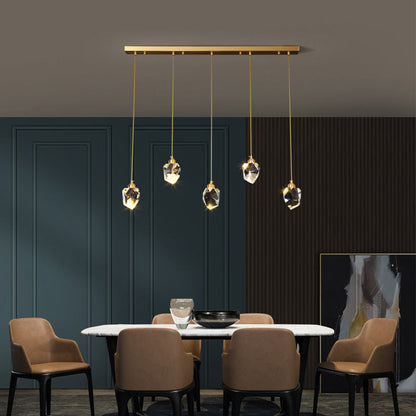 Lampe Suspendue Goutte d'Eau Dorée