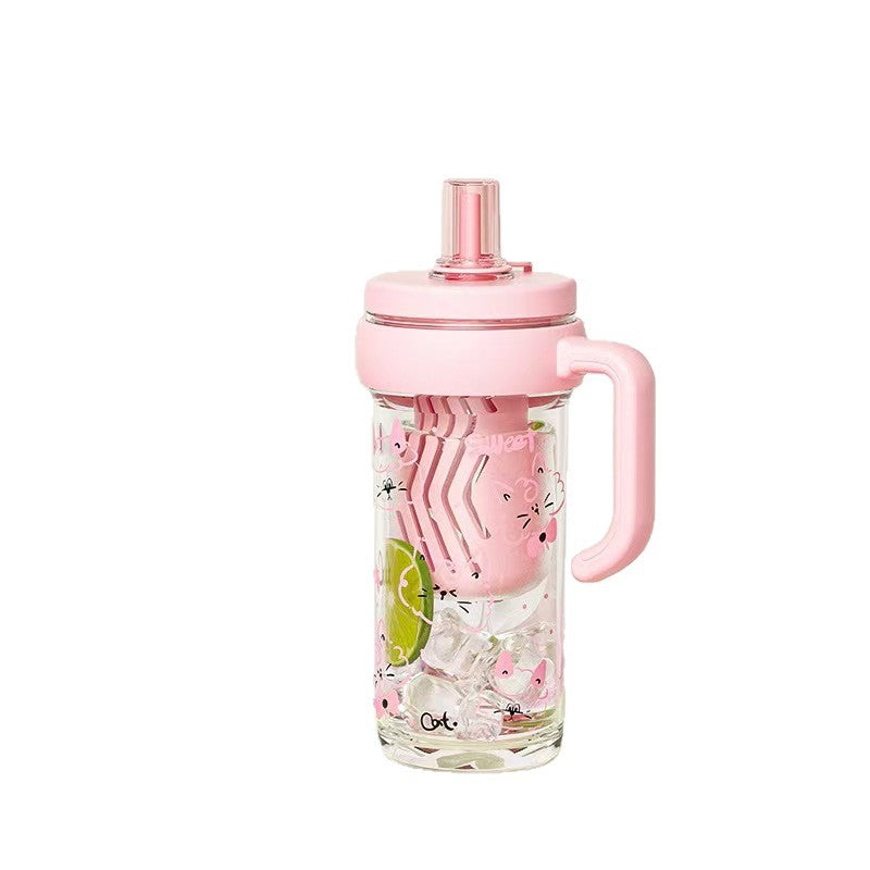 Gourde Femme Plastique avec Paille Amovible ml - Foivo