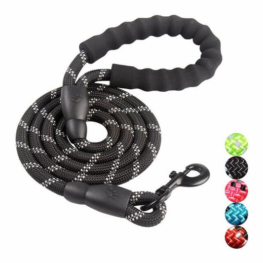 Laisse Réfléchissante pour Chien | Nylon Résistant et Crochet Tournant 360° - Foivo