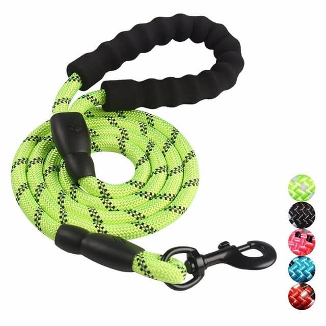 Laisse Réfléchissante pour Chien | Nylon Résistant et Crochet Tournant 360°
