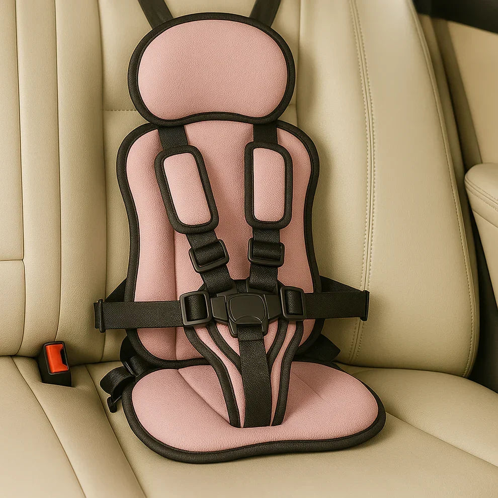 Rehausseur voiture enfant avec dossier et harnais réglable, assise rembourrée pour trajets en voiture-accessoires-Rose-S (Age 0-4)-Oslo France