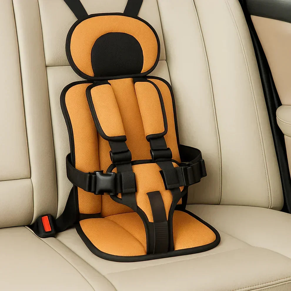 Rehausseur voiture enfant avec dossier et harnais réglable, assise rembourrée pour trajets en voiture-accessoires-Orange-S (Age 0-4)-Oslo France