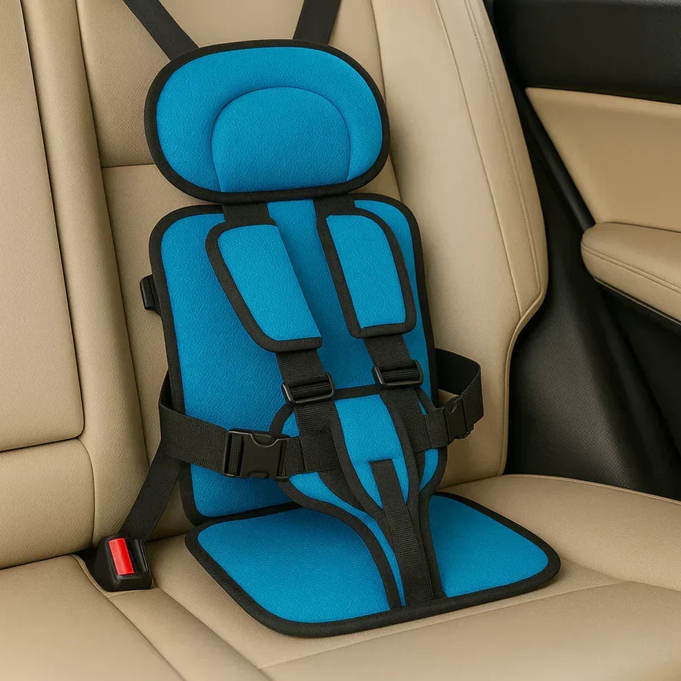Rehausseur voiture enfant avec dossier et harnais réglable, assise rembourrée pour trajets en voiture-accessoires-Bleu clair-S (Age 0-4)-Oslo France