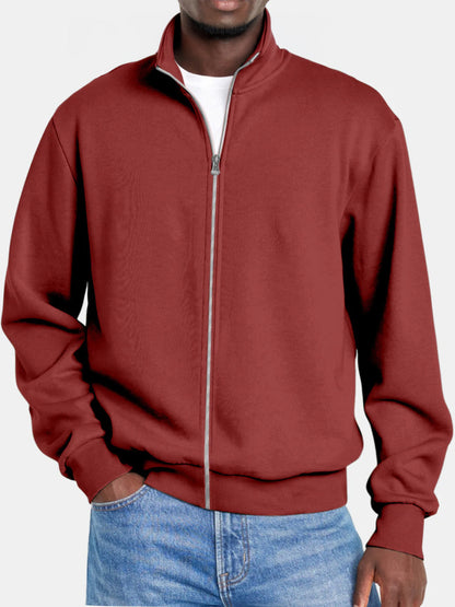 Pull zippé homme Col montant Coupe moderne