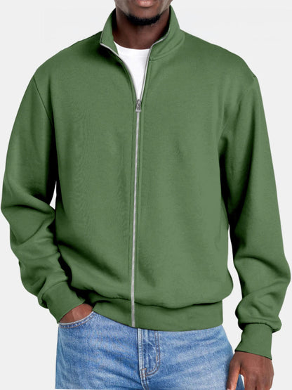 Pull zippé homme Col montant Coupe moderne