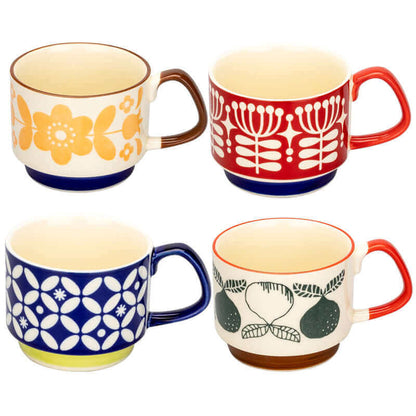 Tasses à Café Céramique Vintage - Design Chic et Fonctionnel